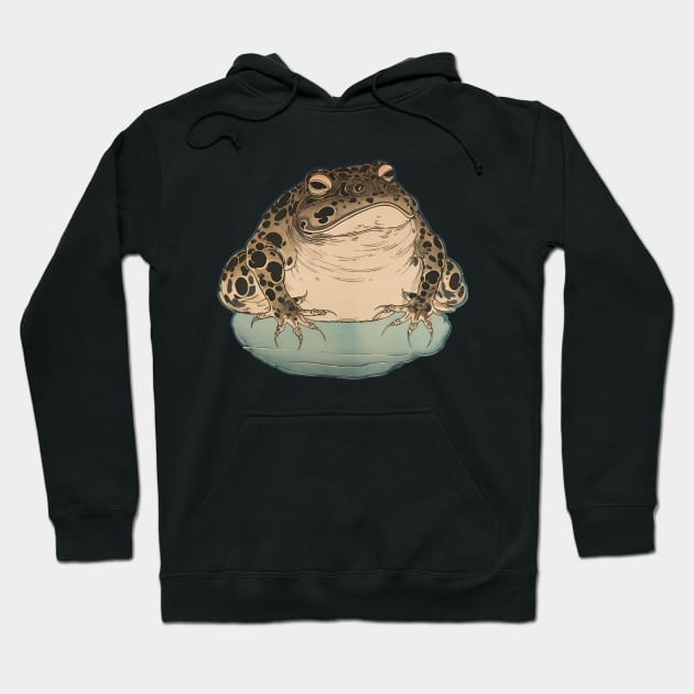Japanese Frog: Asian American and Pacific Islander Heritage Month, United States on a Dark Background Hoodie by Puff Sumo